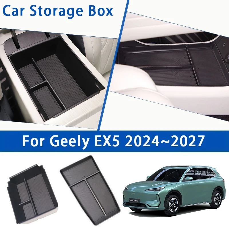

Car Storage Box For Geely EX5 Galaxy E5 E245 e.MAS 7 2024 2025 2026 2027 Anti-dirty Armrest Center Console Boxes Car Accessories