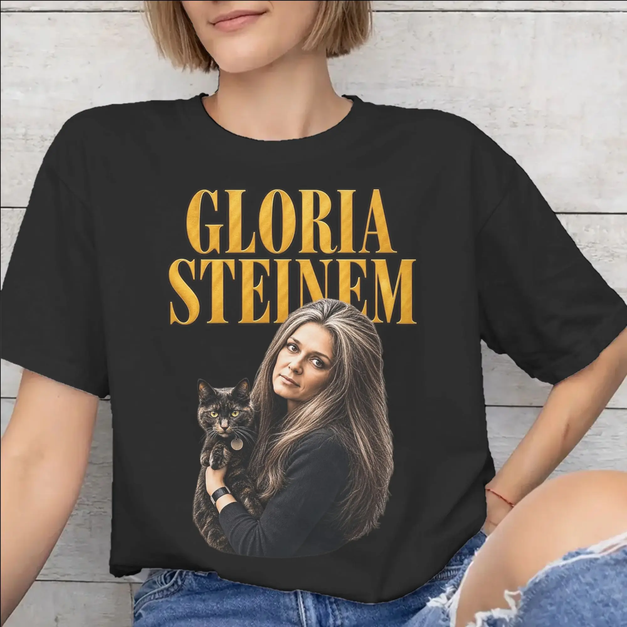 New Arrival RIP Gloria Steinem  T Shirt For Unisex  Pure Cotton T-shirts Short Sleeve Clothes