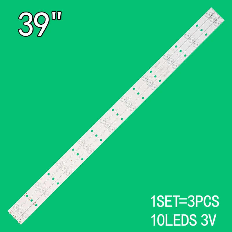 

3PCS 10LEDs 3V 737mm For 39" TV DLED 39DH310 EM390D0 IC-B-CNA039D139 39D3AS10CX73917 IC-E-CNA039D139 LCD V390HJ1-P02