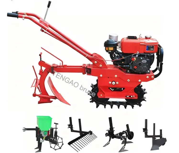 

TULXHigh Quality 180 Model Farming Equipment 9HP Agricultural Cultivator Machine Mini Tiller Diesel Engine Plough Cultivators