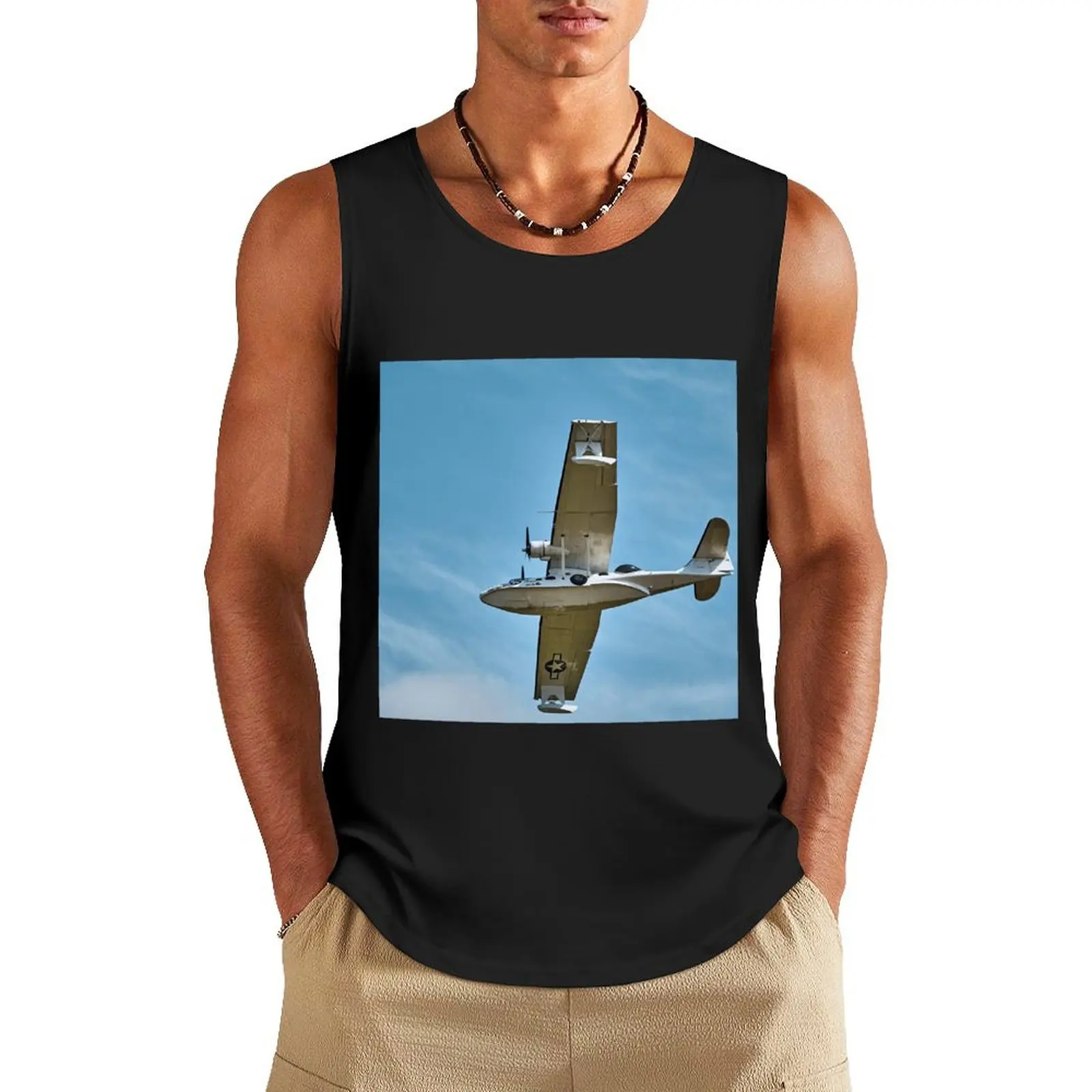 PBY-5A Catalina Tank Top clothing men Body man gym wear men gym clothing