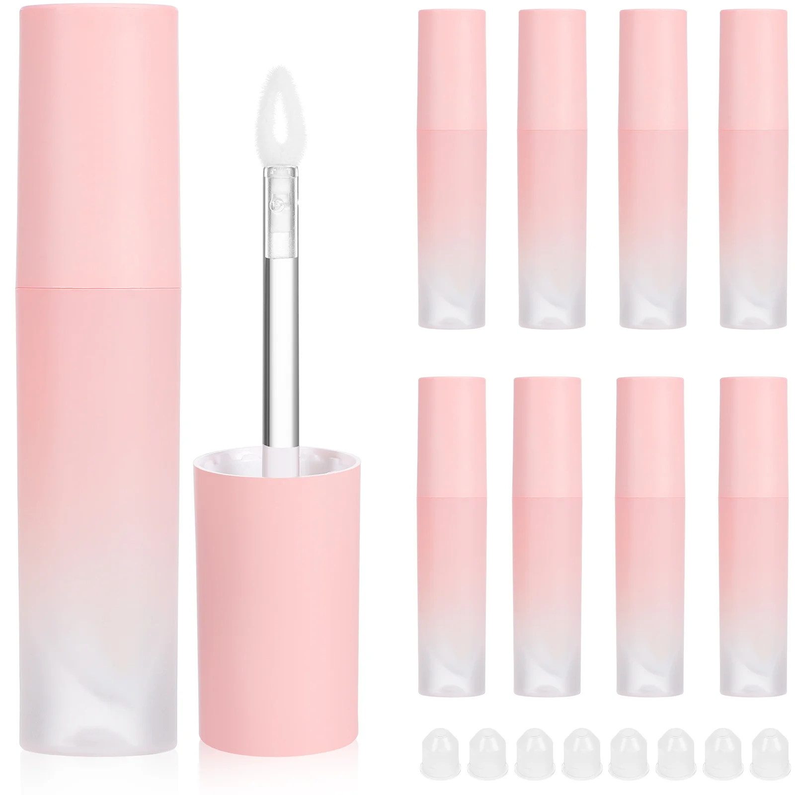 8 Stuks Lege Lipgloss Tubes 3Ml Gradiënt Ontwerp Draagbare Compacte Hervulbare Lipgloss Containers Voor Diy Lippenbalsem Effen Parfum