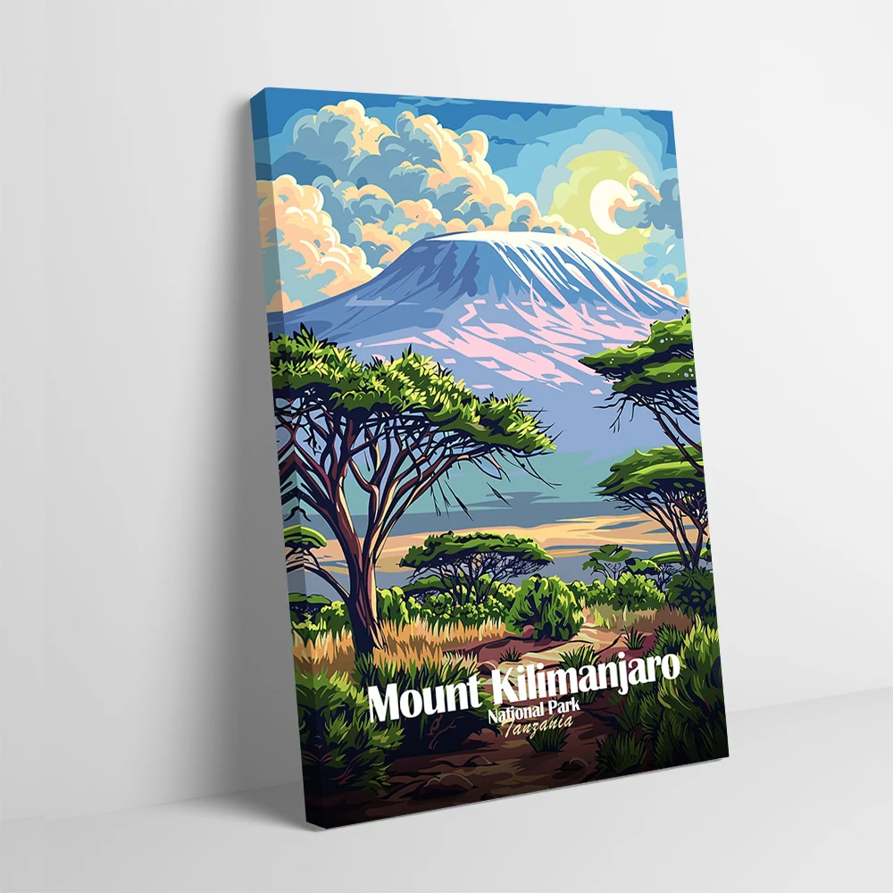 Гора Килиманджаро, национальный парк, Танзания, постер, настраиваемый печатный холст, картина, настенный художественный подарок для украшения дома, роскошь