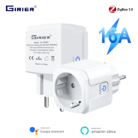GIRIER Smart Plug ZigBee 16A with Power Monitor Function App Voice Remote Control Socket Outlet EU Works with Alexa Google Home