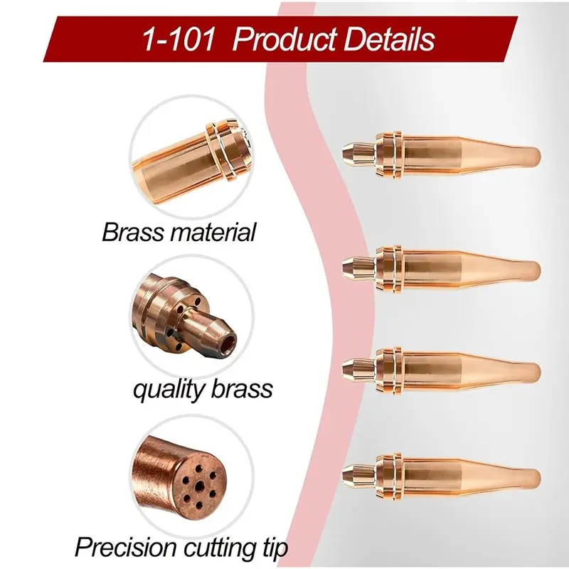 AB46-For Victor Acetylene Cleaner Cutting Torch Tips(0-1-101 1-1-101 2-1-101 3-1-101) With Cleaning Tool Kit Included
