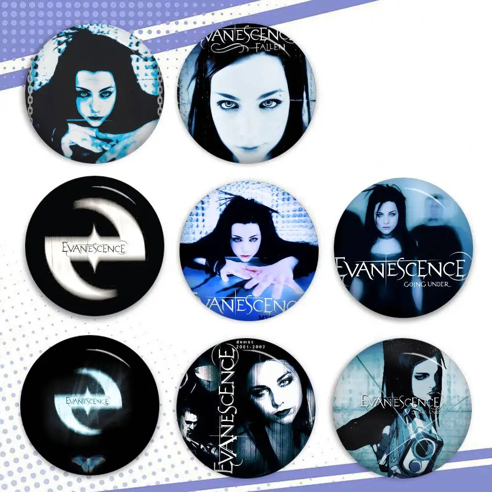 Pin de Metal Personalizado E-Evanescence Fallen A-Amy Lee, Broche Retrô de Personagem de Anime, Emblema de Gola de Desenho Animado, Joia de Presente para Fãs