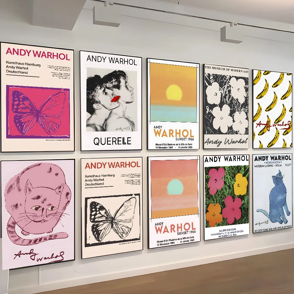 Andy Warhol Pop Bohemian Minimalismus Poster Papier Druck Home Wohnzimmer Schlafzimmer Eingang Bar Restaurant Cafe Kunst Malerei