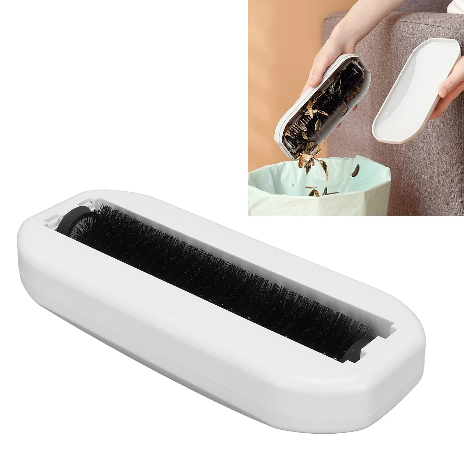 Rolling Crumb Brush, Reusable Handheld Crumb Sweeper  Soft Hair Debris Collector Hand Rolling Crumb Sweeper for Table Bed Sheet