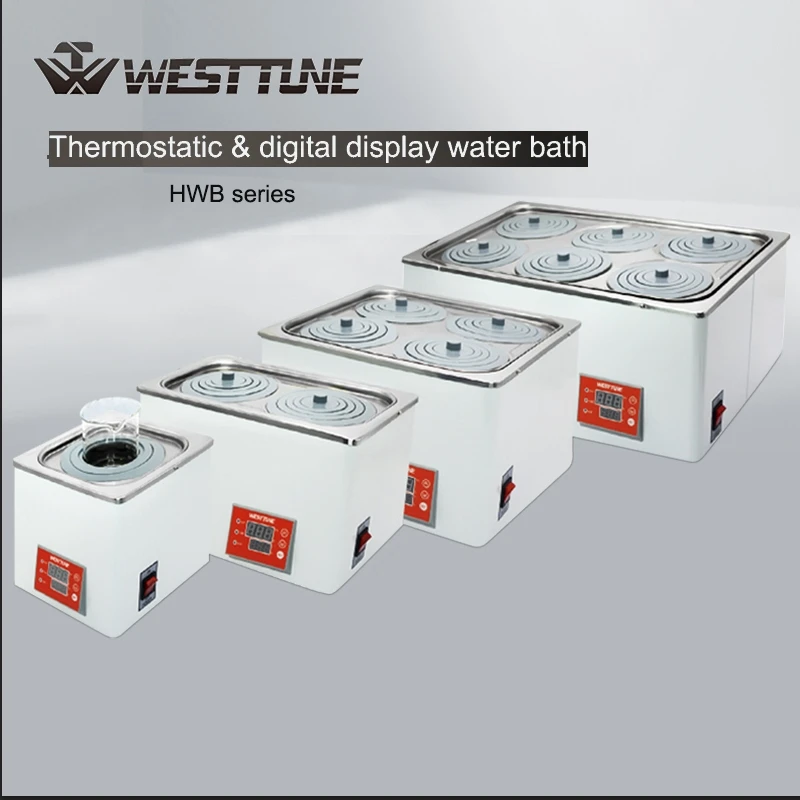 

WESTTUNE Laboratory Water Bath Thermostatic Heater Electric Heating Devices Lab Equipment Thermostat Tank 1/2 Openings 110v 220v