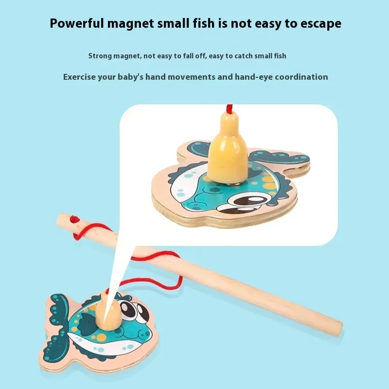 Wooden Magnetic Fish For Young Children To Enhance Affection Through Hands-on Activities Parent-child Games Kindergarten Mate