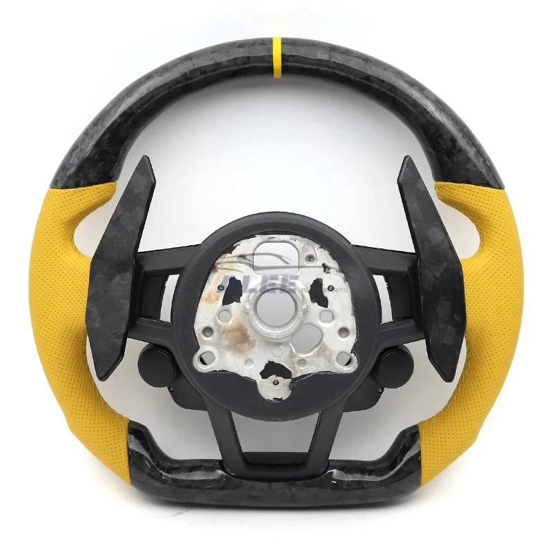 Start Button Forged Carbon Fiber Sports Steering Wheel for Audi R8 RS S3 S8 A3 A4 A5 A6 A7 Q3 TT TTS TTMK2 TTMK3 Car Accessories - Image 4
