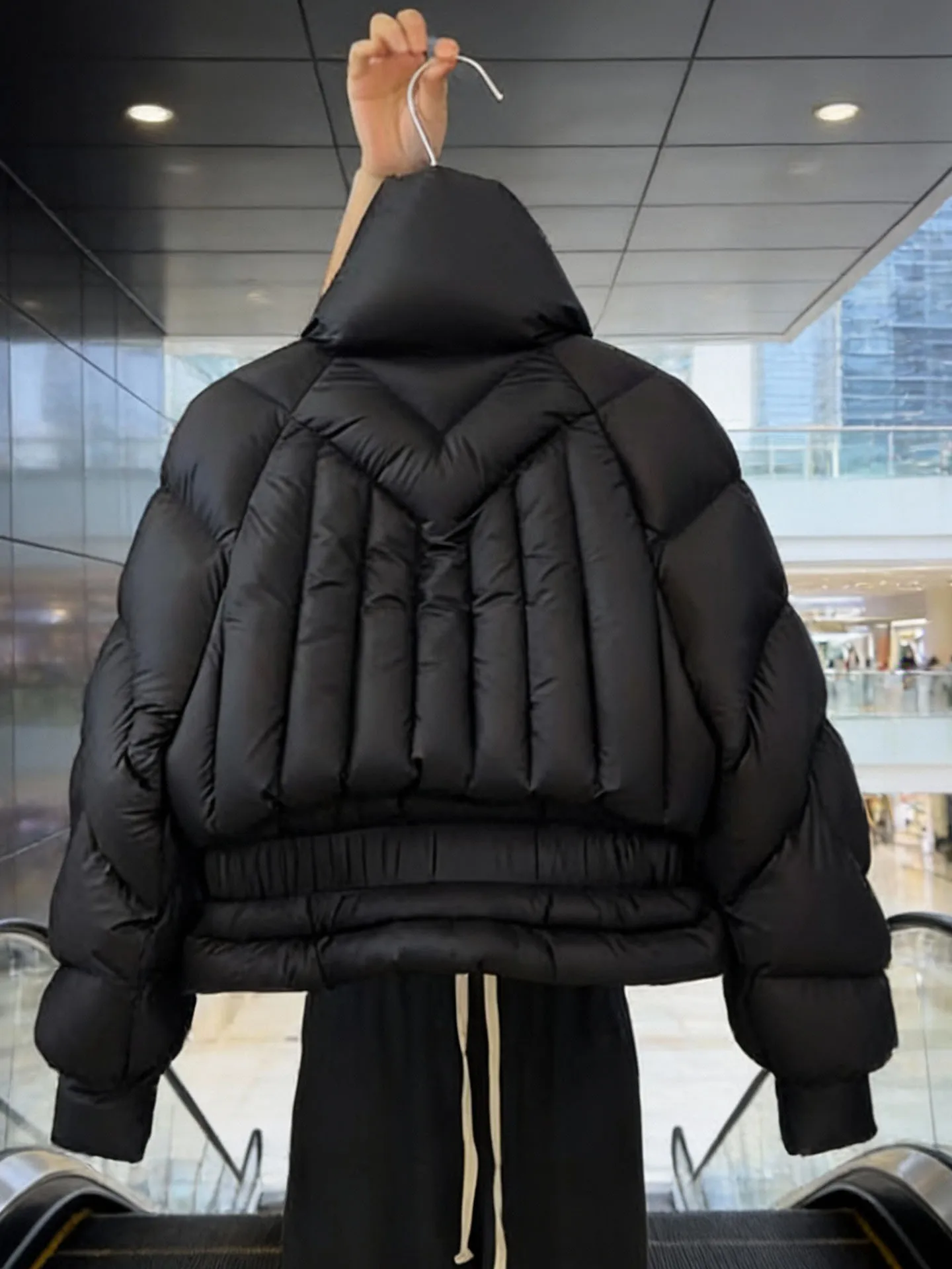 Sli ort Bla down Jaet Casaco de inverno feminino gola slim fit versão coreana tecido regular cintura alta zíper