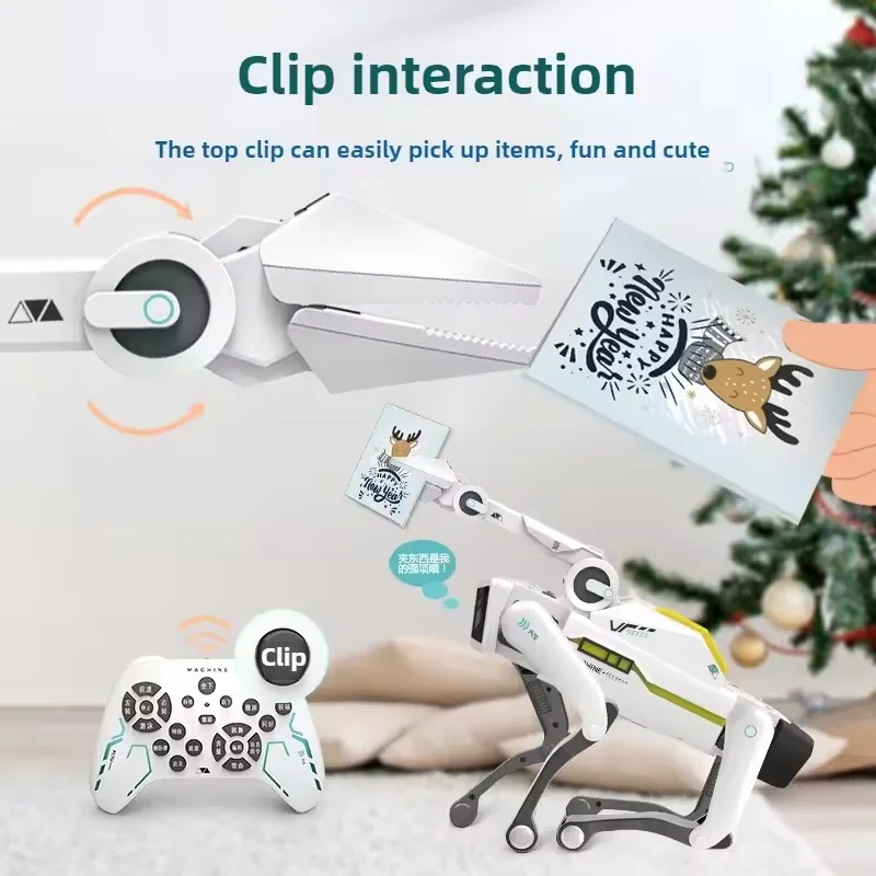 Teeggi Elektrische RC Intelligente robothond met clip Multifunctionele RC Mechanische hond Educatief speelgoed Bionische slimme robotspeelgoedcadeau