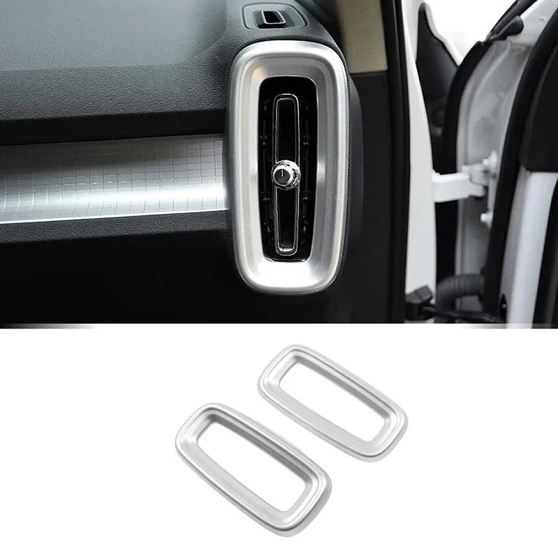 Car Console Both Side Air Condition Outlet Frame Trim For Volvo XC40 2019-2022 Interior Accessories Carbon Fiber Pattern Sticker