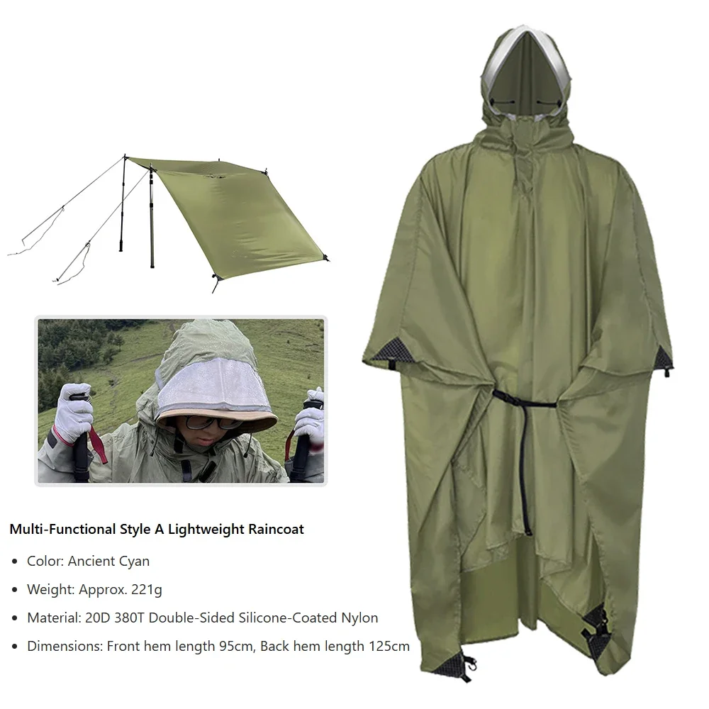 

Дождевик с капюшоном унисекс, водонепроницаемый, легкий, с карманами, многоразовый, для экстренных ситуаций и активного отдыха на природе