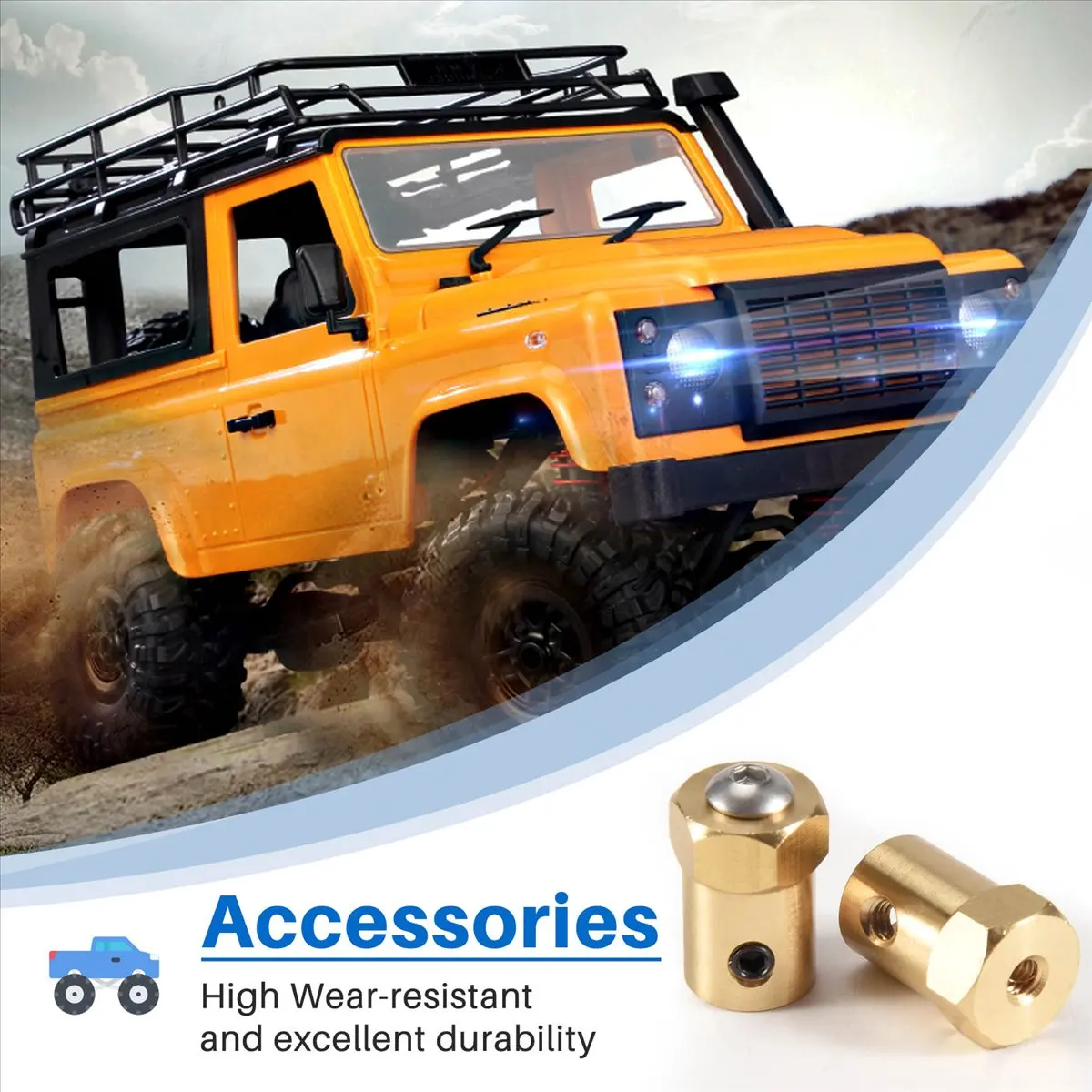 New arrival  8PCS 5mm to 12mm Brass Combiner Wheel Hub Hex Adapter for D12 C14 C24 B14 B24 B16 B36 MN D90 MN99S RC Car Parts