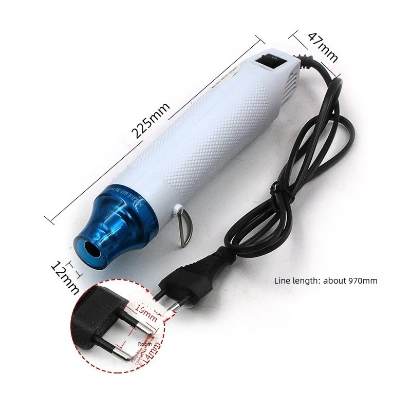 Round Plug Hot Air Gun 220V DIY Rubber Seal Relief Powder Heat Shrink Sheet Handmade Soft Pottery Making Tool هوت اير كاوية لحام