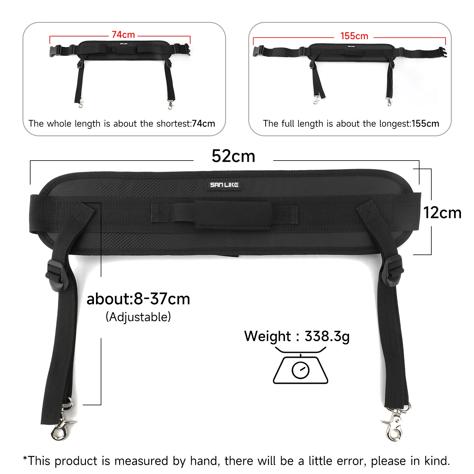 SANLIKE Big Fish Sea Fishing Fighting Belt Rod Holder Stand Up Adjustable Belt Waist Rod Holder Fishing Tackles Tools