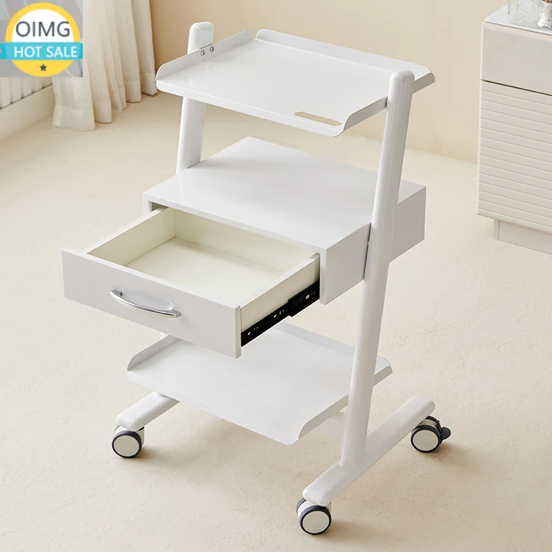 Trendy Moving Salon Trolley Beauty Storage Modern Nordic Trolley Cart Portable Luxury Carritos Organizadores Salon Furniture