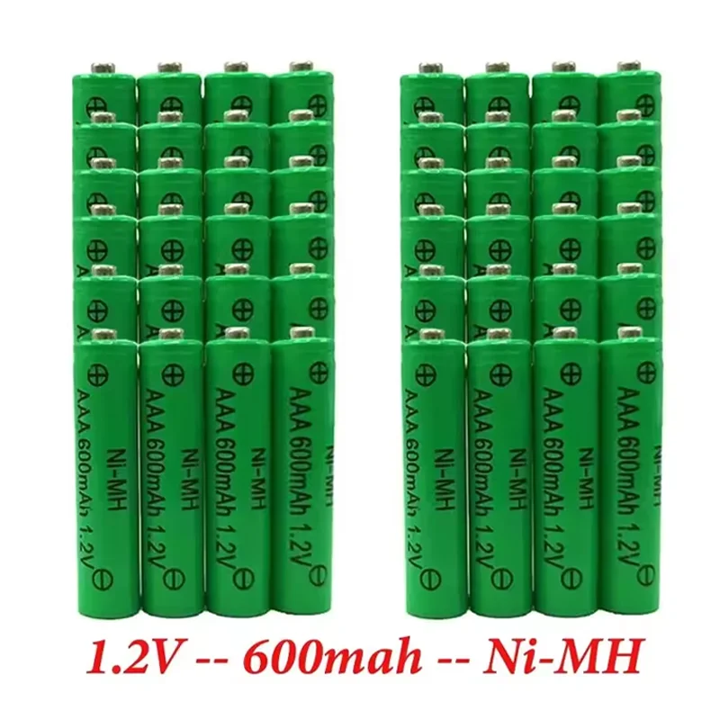 1.2V AAA 600mAh NI-MH Battery Toy Flashlight Remote Control Clock Shaver Electric Toothbrush Replacement Rechargeable Batteries