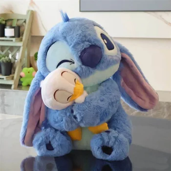 Kawaii Stitch Duck Pluszowa zabawka Lilo Stitch Cute Cartoon Miękka wypełniona lalka Plushies Poduszka Home Decor Pamiątka Dziecko Prezent świąteczny