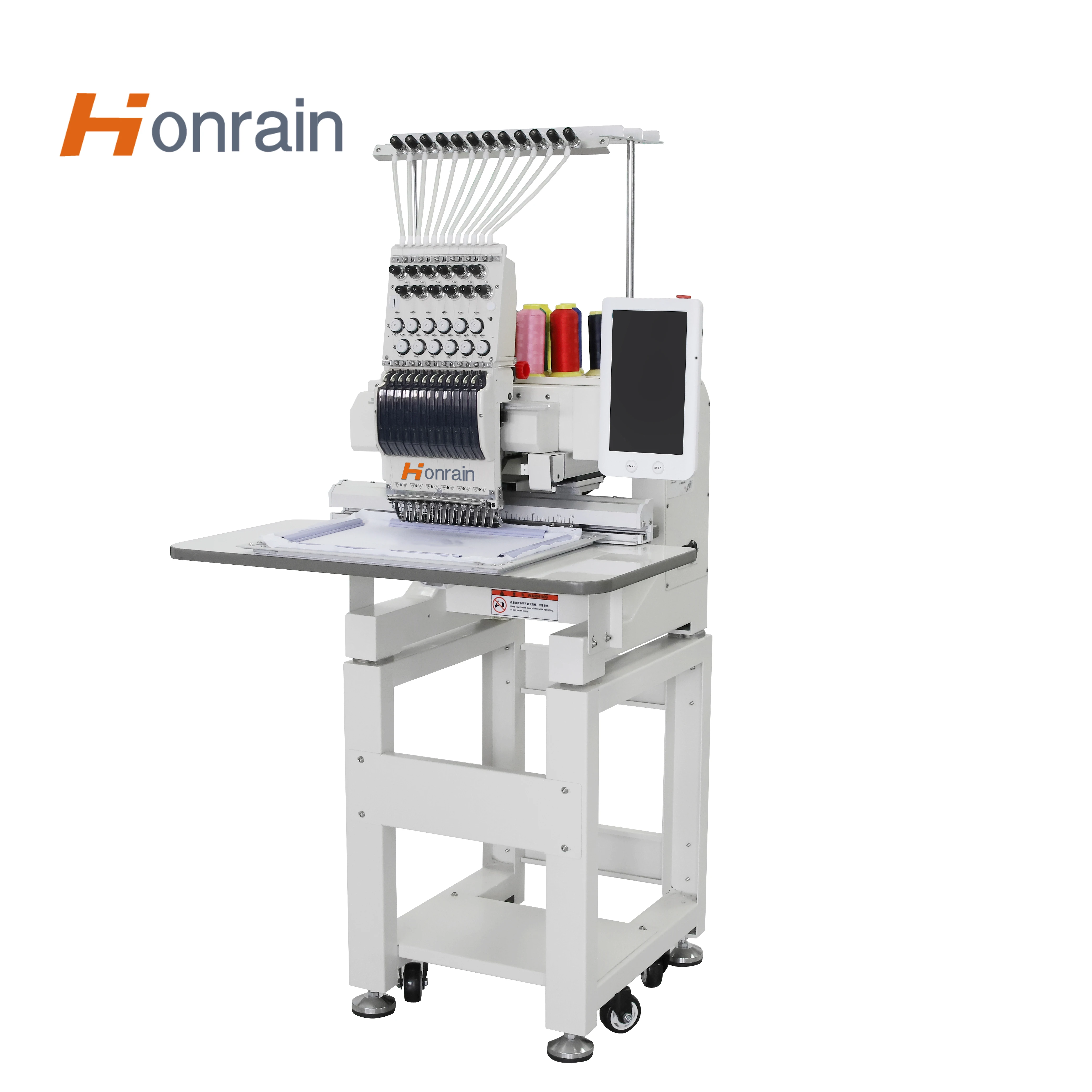 HONRAIN Hot Sale 12 Needles Single Head Cap Embroidery Machine For Home Use Easy To Move