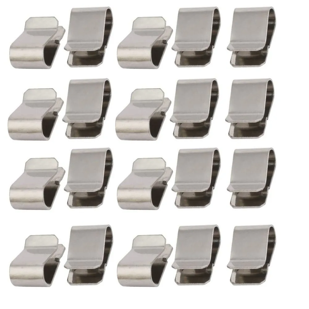 20pcs 304 Stainless Steel U Clip 21.4mm x 12mm Stamped Parts U Clamp Silver U-shaped Clip Industrial Equipment Fastening