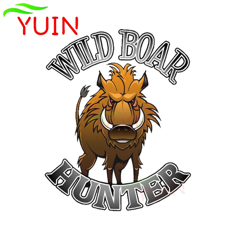 Funny Wild Boar Hunter Hunting Car Sticker Motorcycle Auto Accessories Fashion PVC Decorative Graphics Waterproof Decal 12*10cm