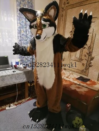 

Fursuit Furry Dog Fox Mascot Costumes Animals Cosplay Costumes Cartoon Party Holiday Character Performance Christmas Maskote Adu