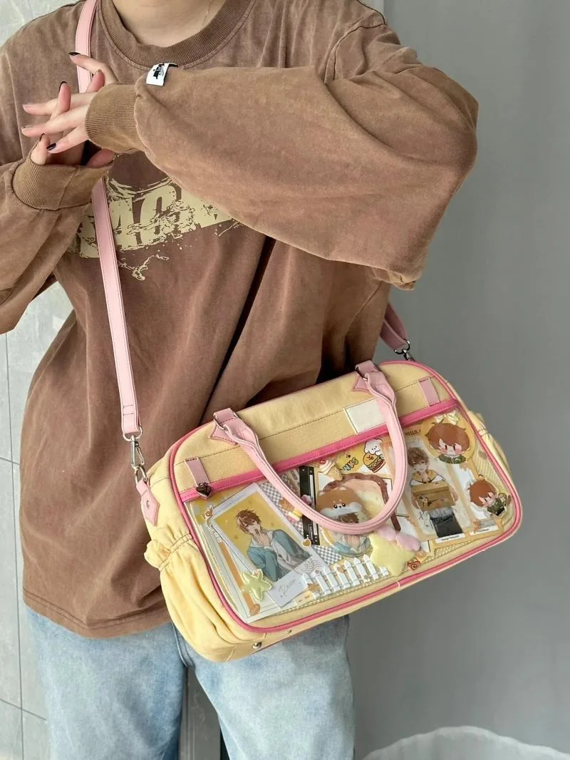 Torba Ita słodkie śliczne przezroczyste torby Crossbody dla nastoletnich dziewcząt 2024 Kawaii JK jednolity torba na ramię Bolsas Mujer Сумка