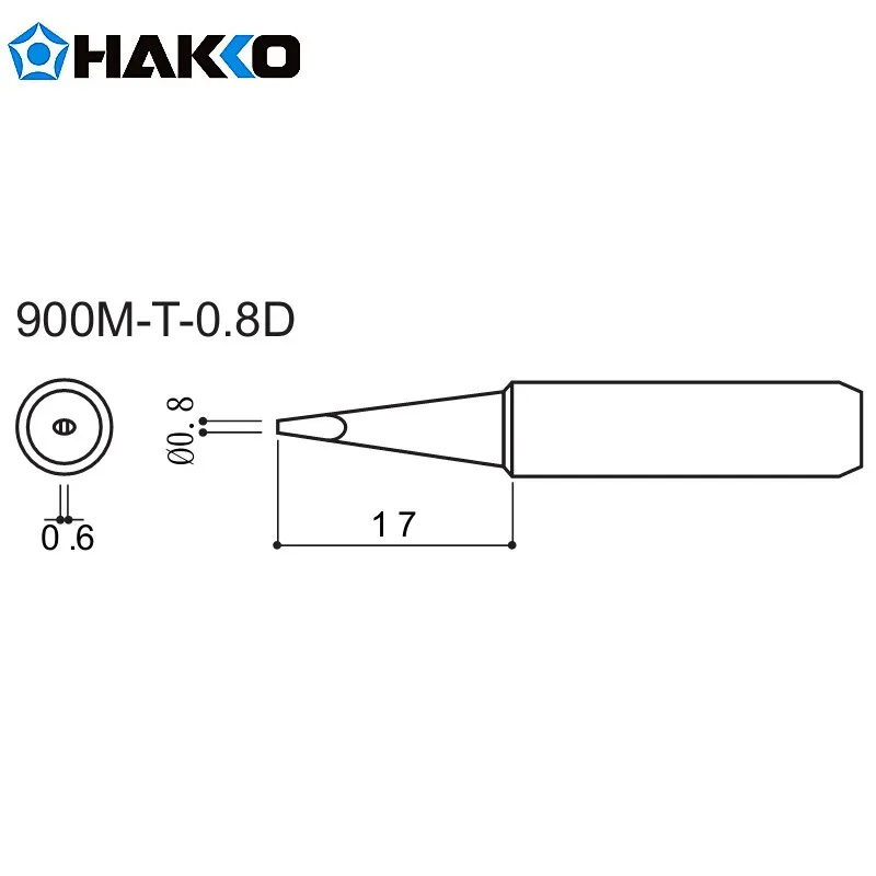 Original Hakko 900M-T-0.8D Soldering Iron Tip Lead-Free Welding Solder Tip For 936/937 Soldering Station 900M/907/933 Handle