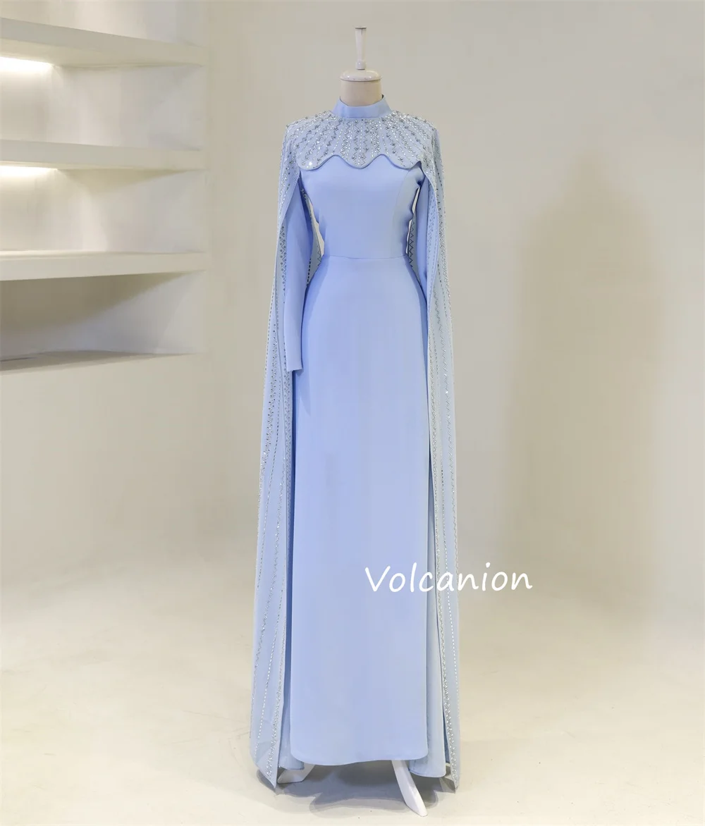 Customized Jersey Sequined High Collar A-line Long Dresses Bespoke Occasion Classic Exquisite Sizes Available Prom