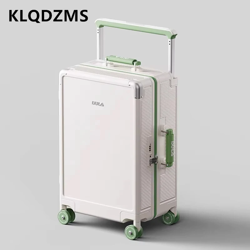 KLQDZMS 多機能荷物学生ジッパー搭乗ボックス 20 "24" 26 インチ USB 充電トロリーケースユニバーサルホイールスーツケース