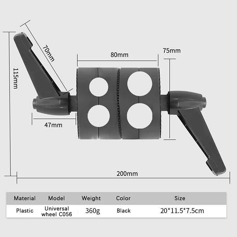 قطب واحد/مزدوج رئيس قبضة حامل قوس للصور استوديو بوم عاكس الذراع دعم قبضة رئيس زاوية المشبك التصوير القطب #6