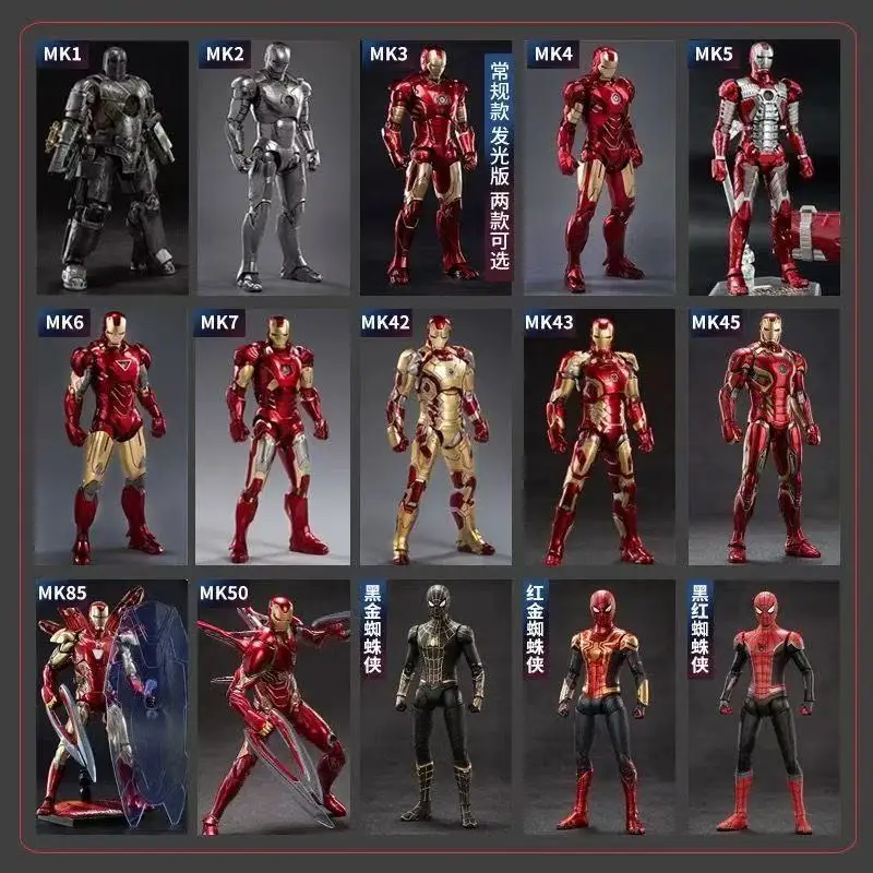 Authentic product，Special OfferZD Toys Iron Man Mark MK 1-7 17 21 28 42 43 45 46 85 Tony Stark Collectible Mol Doll