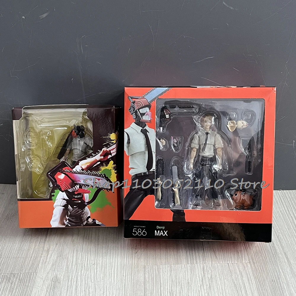 Figma 586 بالمنشار رجل عمل الشكل SHF Denji كاتانا رجل أنيمي نموذج دمية تمثال مشترك المنقولة فيلم اللعب الهدايا