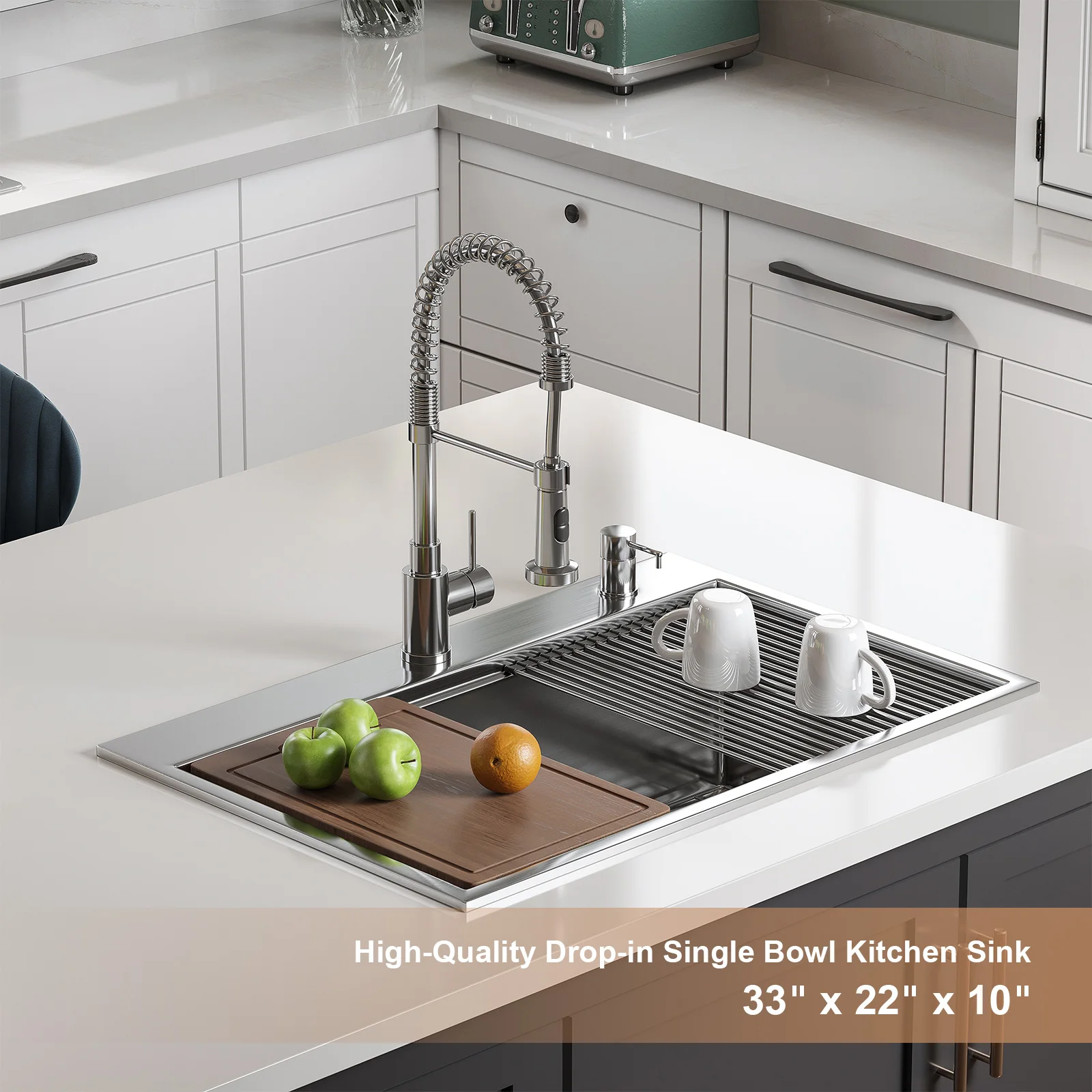 Multifunctional Sink Kitchen 304 Stainless Steel Single Bowl Modern Kitchen Sinks For Apartment