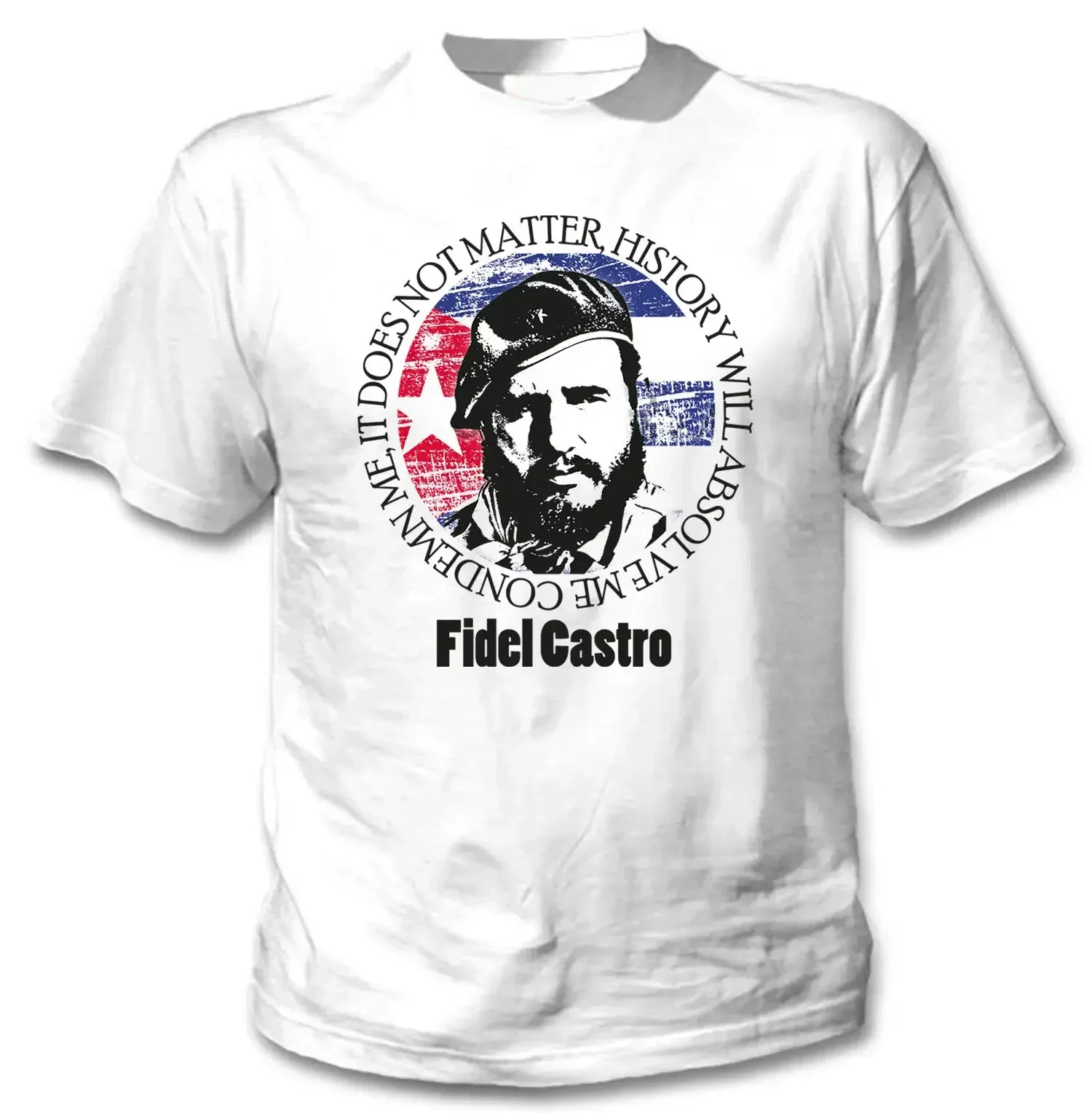 Hip Hop Tees Tops Streetwear oversized New Fashion Funny T-shirt Fidel Castro Condemn Me T Shirt Men Cotton Short Sleeve style