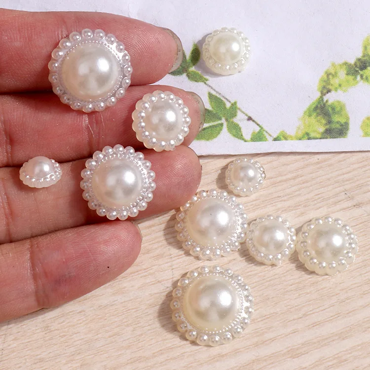 

100Pcs sets flower plate pearl hair jewelry hairpin children's bow DIY handmade mobile phone case sticker crystal material