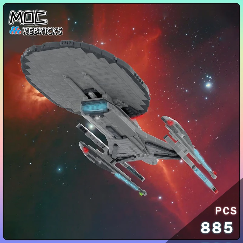 MOC USS Titan Gagarin-class Battlecruiser Parliament-class Engineering Vessel Cruiser Building Blocks Model Bricks Boy Toy Gifts