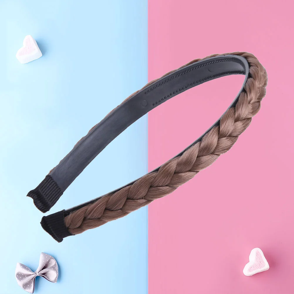 

Braid Braided Hair Plaited Braided Headband Hair Accessioeies for Women Girls (Light Coffee) women hair hoop