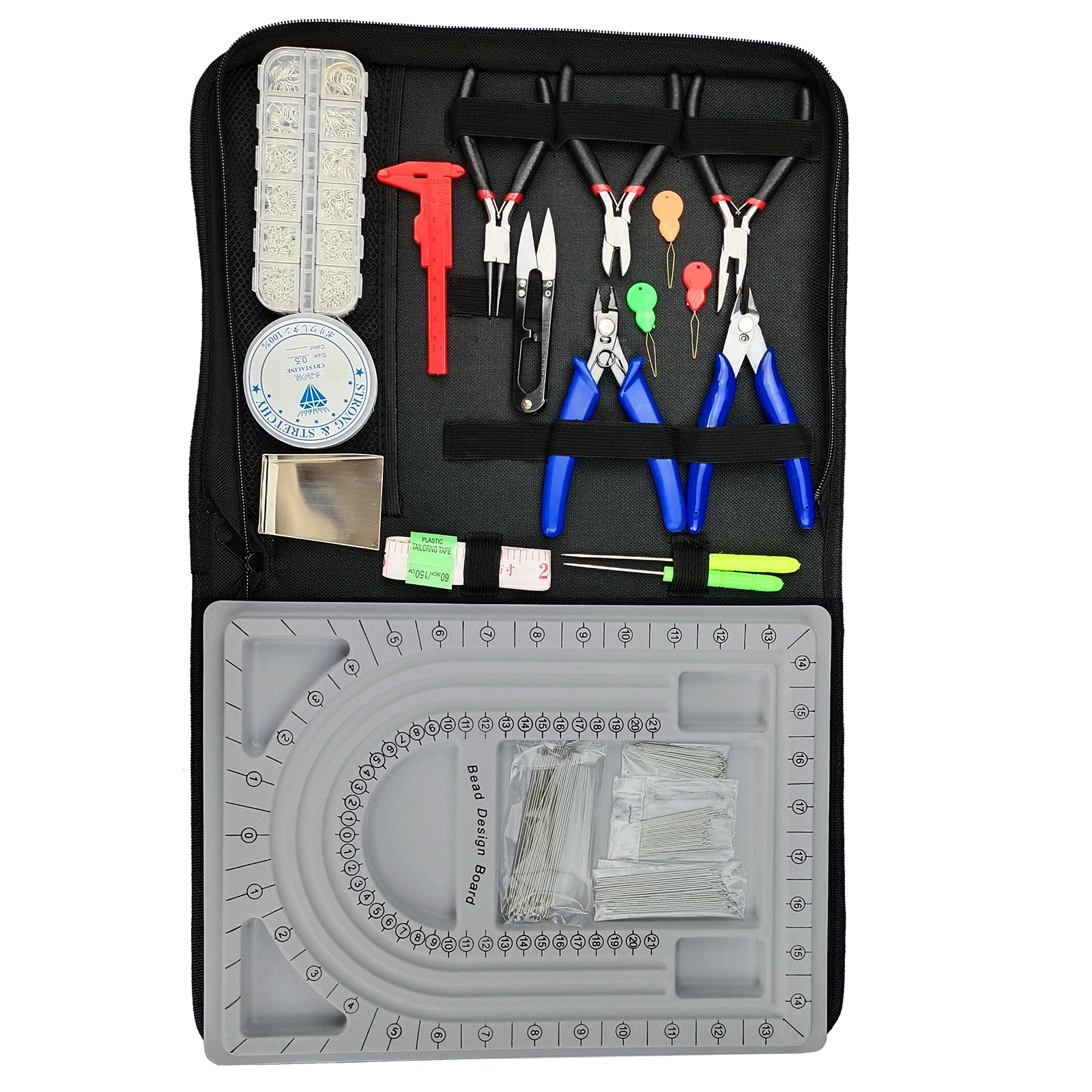 

Adult Jewelry Making Kit with Supplies, Tools, Wires, Findings, and Helping Hands for Jewelry Creation and Repair.