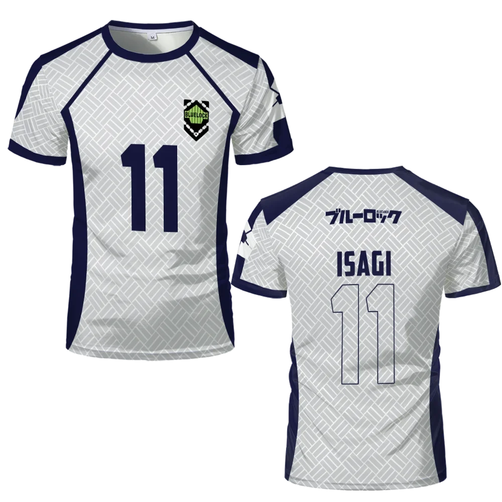 

Anime Blue Lock T-shirts 2025 Summer Unisex Bluelock Cartoon Football Training Jerseys T Shirt Men Soccer Team Uniform Moto Tops