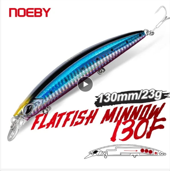 

Noeby 9498 Topwater Minnow Fishing Lure Floating Hard Bait 130mm 23g Wobblers Long Casting Saltwater Pike Bass Trout Fish Tackle