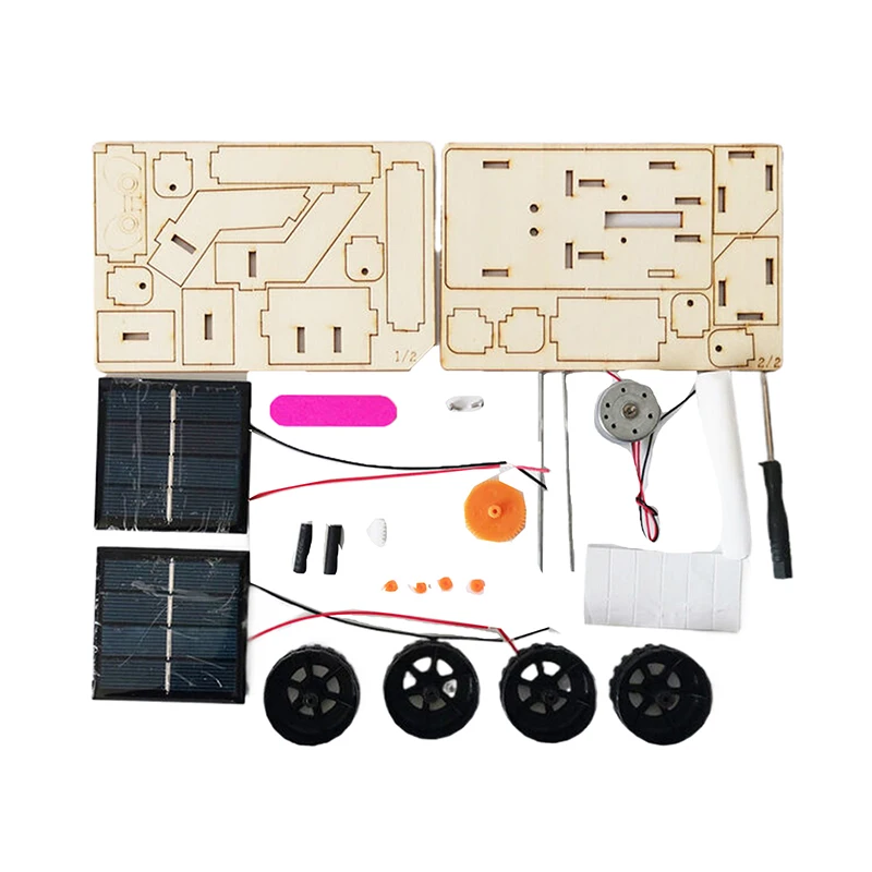 Kids DIY Solar Mars Rover Wooden Puzzle; Unique Educational Tech-tool Toy