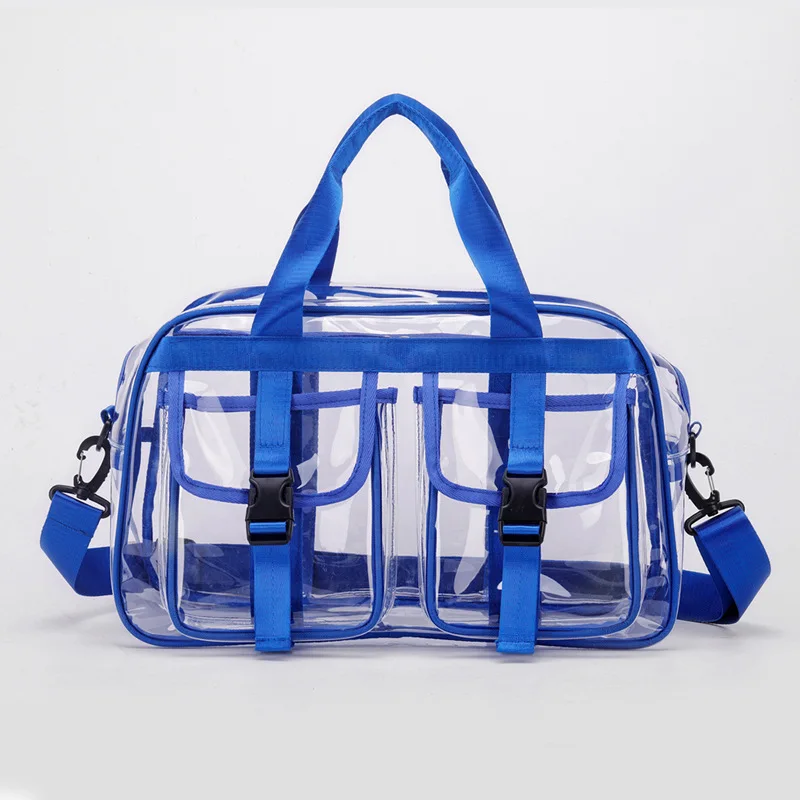 

PVC Transparent Training Fitness Shoulder Bag Summer New Large Portable Shoulder Swimming Bag Waterproof Wash Handbag Bag