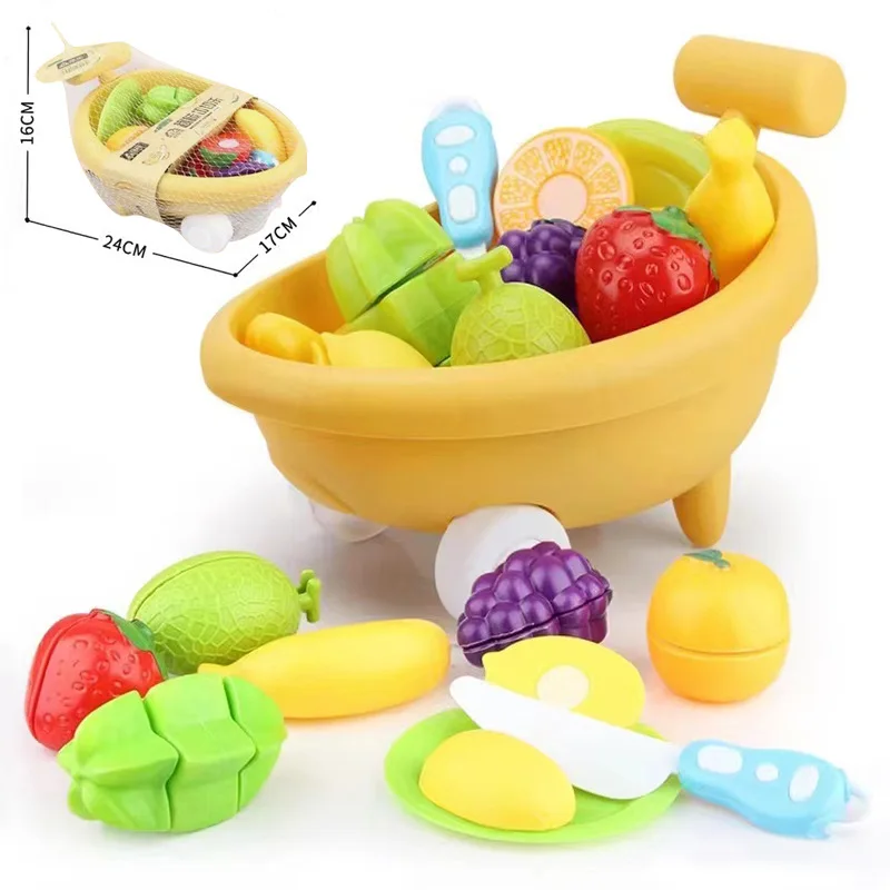 Ensemble de coupe de fruits de cuisine pour enfants, jouets de jeu pour enfants, légumes, bébés, garçons, filles, heureux ensemble