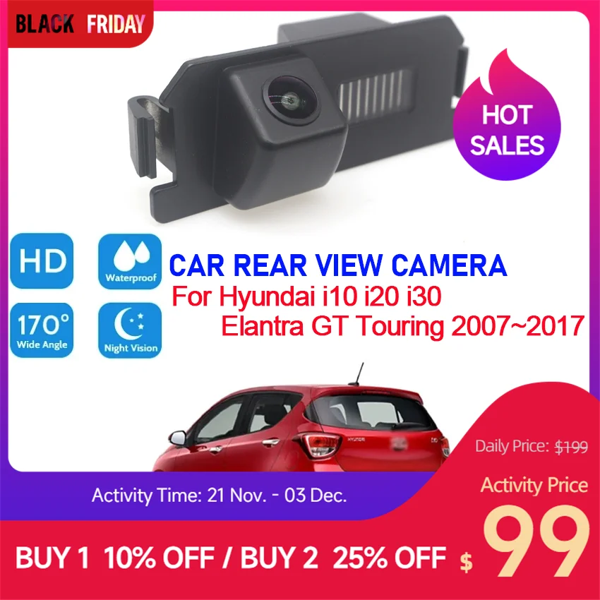 Reversing Camera Car Back up Parking Camera Rear View Camera CCD Waterproof For Hyundai i10 i20 i30 Elantra GT Touring 2007~2017