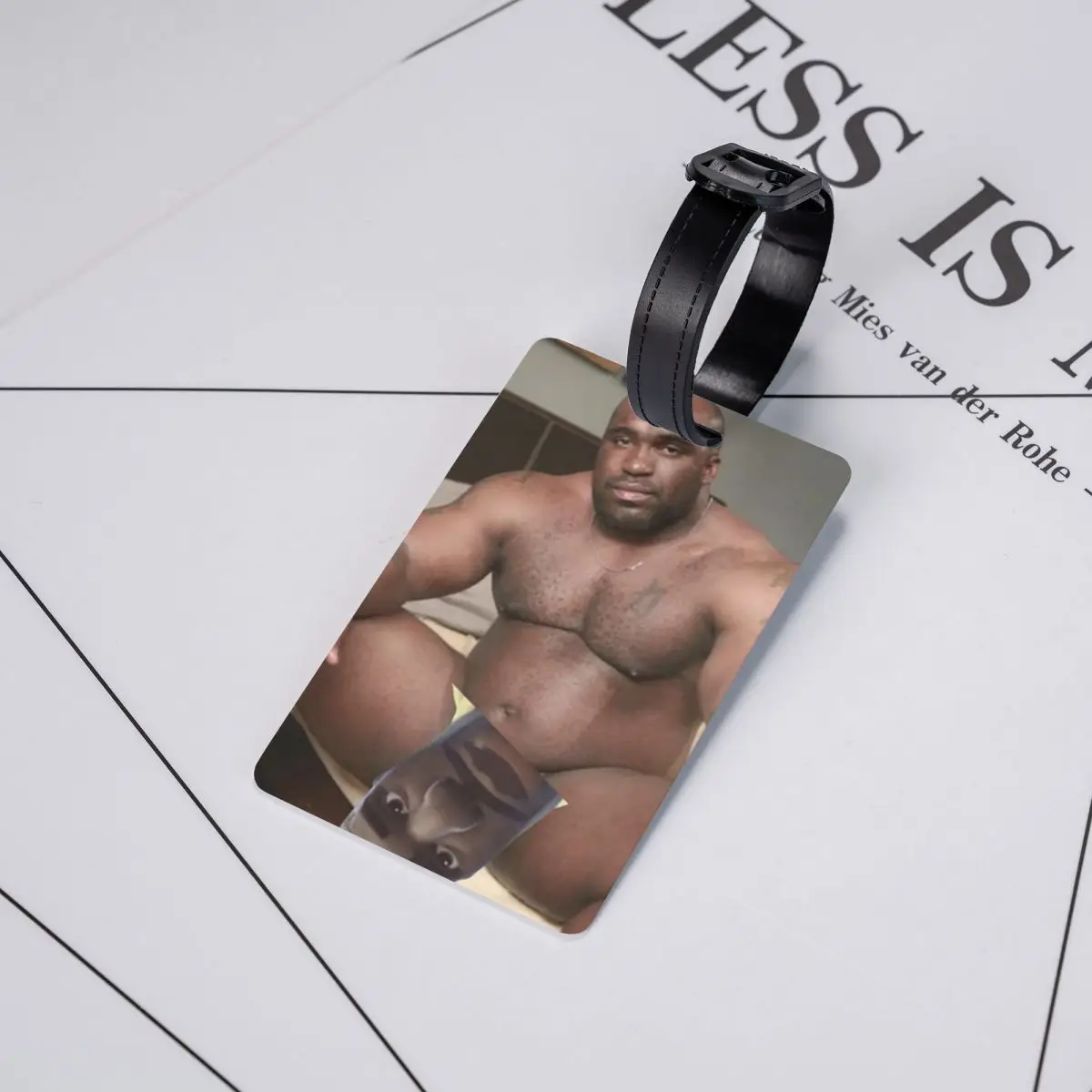 

Big Dick Black Guy Meme Barry Wood Luggage Tags Suitcase Accessories Travel Baggage Boarding Tag Label Holder ID Name Address