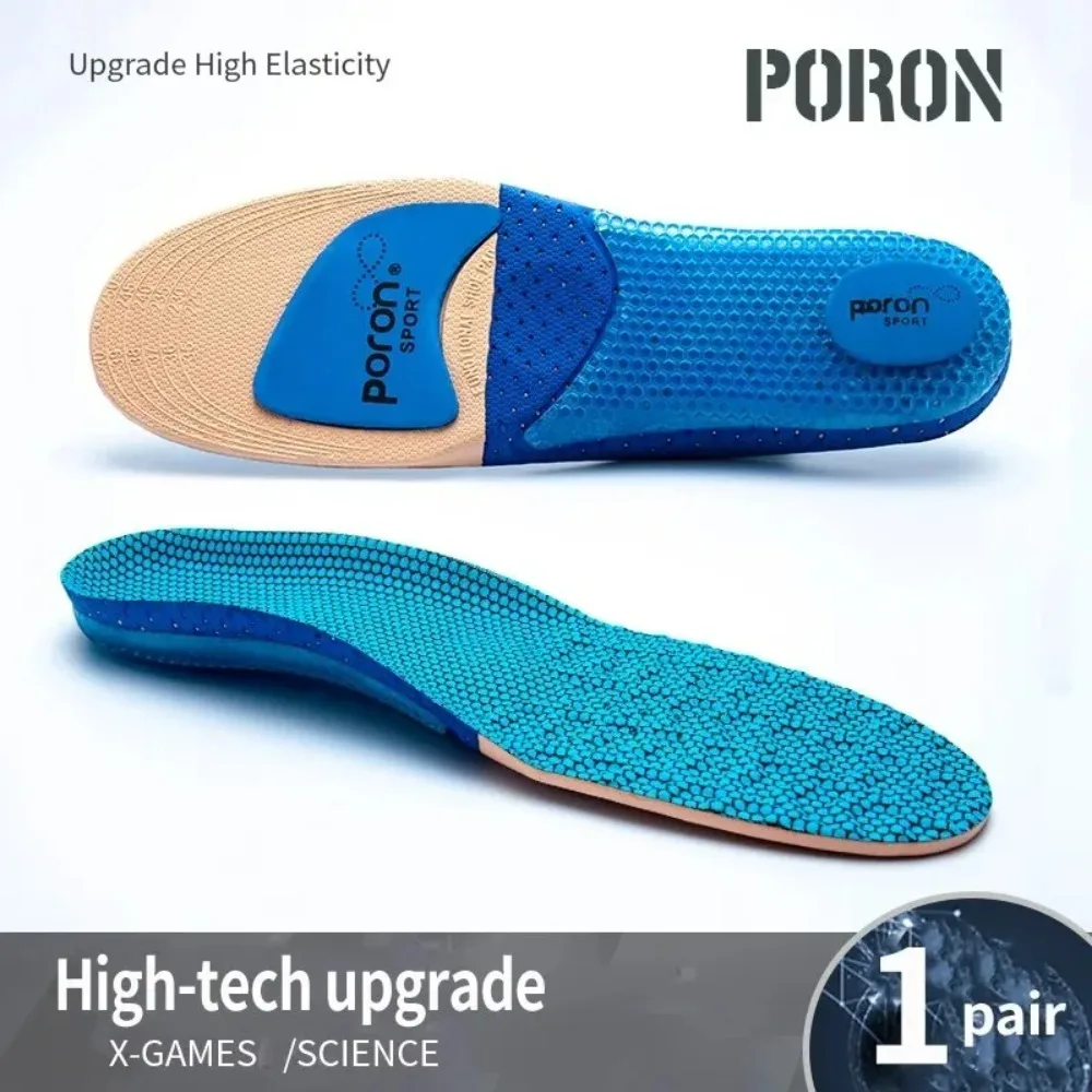 High Elasticity Sport Insoles for Men Soft Breathable and Thickened Breathable Shock Absorption Shoes Pad Sweat Absorption